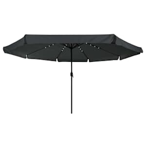 Zahradní slunečník Antracit 395 x 395 x 245 cm Polyester - obrázek 3