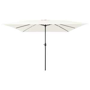 Vrtni dežnik Peščena 295 x 295 x 245 cm Poliester in jeklo