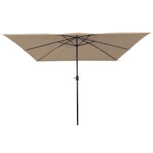 Zahradní slunečník Taupe 295 x 295 x 245 cm Polyester a ocel - obrázek 2