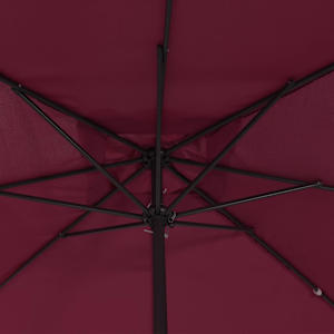 Zahradní slunečník Bordeaux červená 295 x 295 x 245 cm - obrázek 4