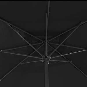 Zahradní slunečník Černá 295 x 295 x 245 cm Polyester a ocel - obrázek 4