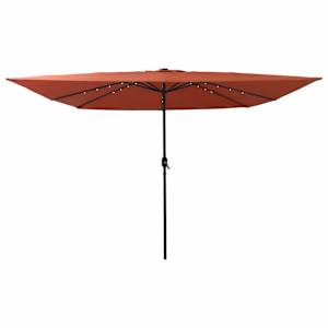 Zahradní slunečník Cihlová 295 x 295 x 245 cm Polyester a ocel - obrázek 3