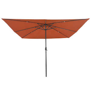 Zahradní slunečník Cihlová 295 x 295 x 245 cm Polyester a ocel - obrázek 4