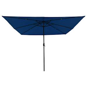 Zahradní slunečník 295 x 295 x 245 cm Polyester a ocel Azurblau - obrázek 4