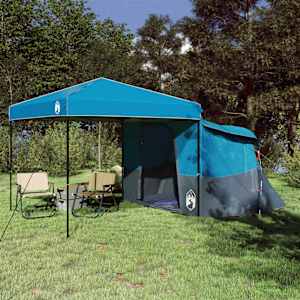 Sada Camping Stanů se střechou 2 pcs Modrá Taffeta a Tkanina - obrázek 1