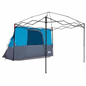 Sada Camping Stanů se střechou 2 pcs Modrá Taffeta a Tkanina - obrázek 5
