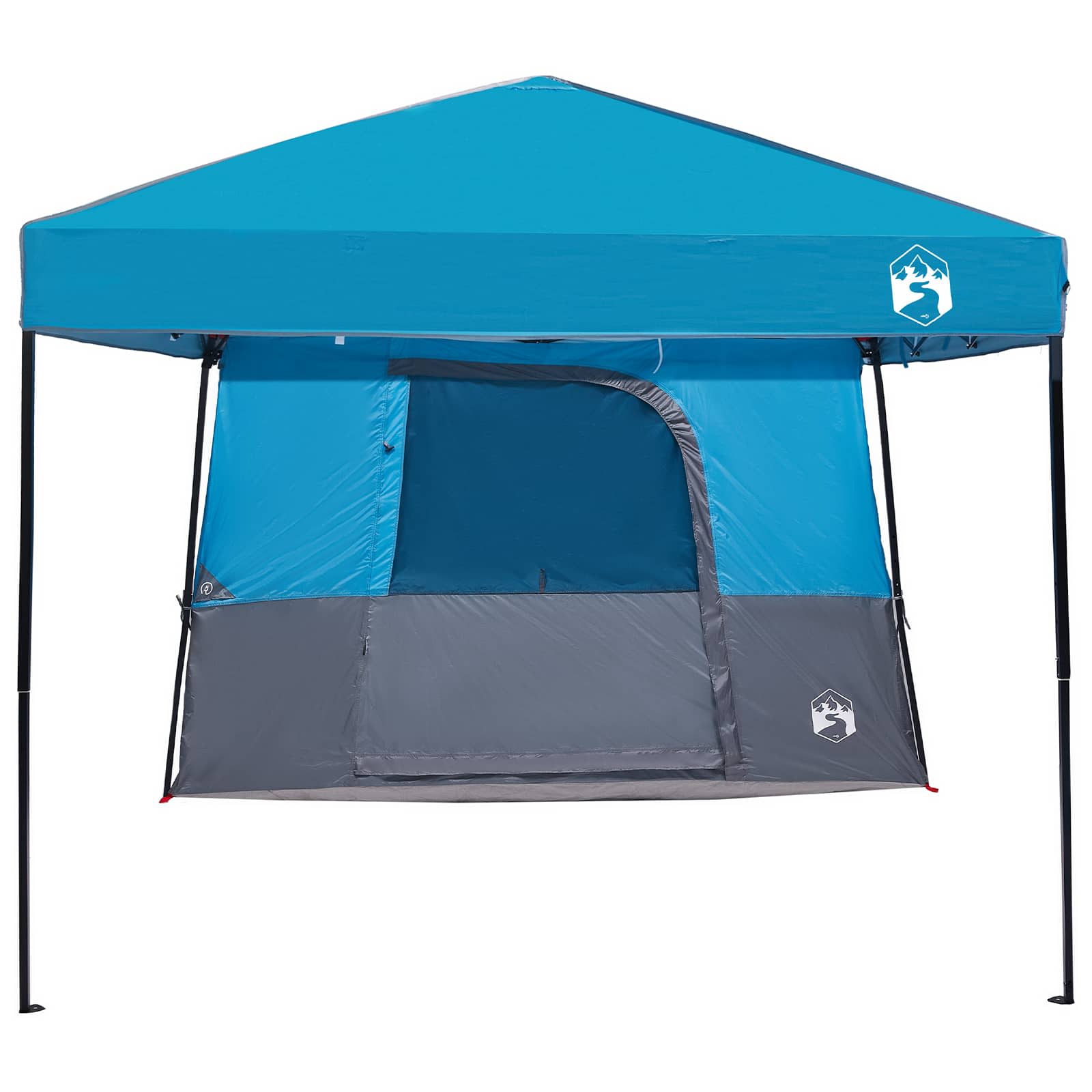 Komplet Kamp Šotor s streho 2 pcs Modra Tafeta in Tkanina - slika 7