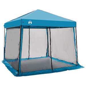 Sada Camping Stanů se střechou 2 pcs Modrá Taffeta a Tkanina - obrázek 5