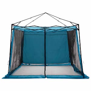 Sada Camping Stanů se střechou 2 pcs Modrá Taffeta a Tkanina - obrázek 6