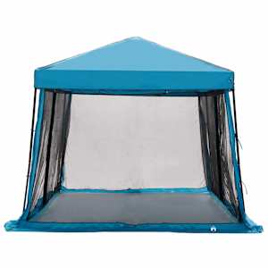 Sada Camping Stanů se střechou 2 pcs Modrá Taffeta a Tkanina - obrázek 9