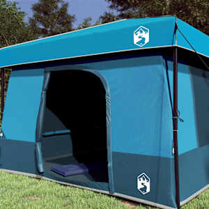 Sada Camping Stanů se střechou 2 pcs Modrá Taffeta a Tkanina - obrázek 3