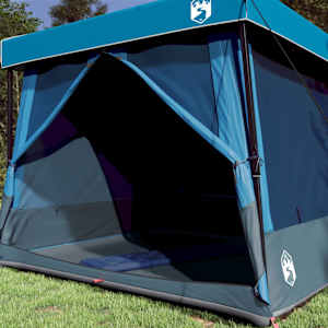 Sada Camping Stanů se střechou 2 pcs Modrá Taffeta a Tkanina - obrázek 3