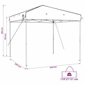 Sada Camping Stanů se střechou 2 pcs Modrá Taffeta a Tkanina - obrázek 17
