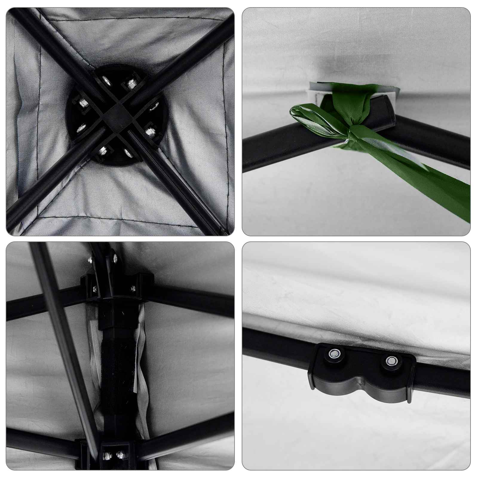 Komplet Kamp Šotor s streho 2 pcs Zelena Tafeta in Tkanina - slika 12