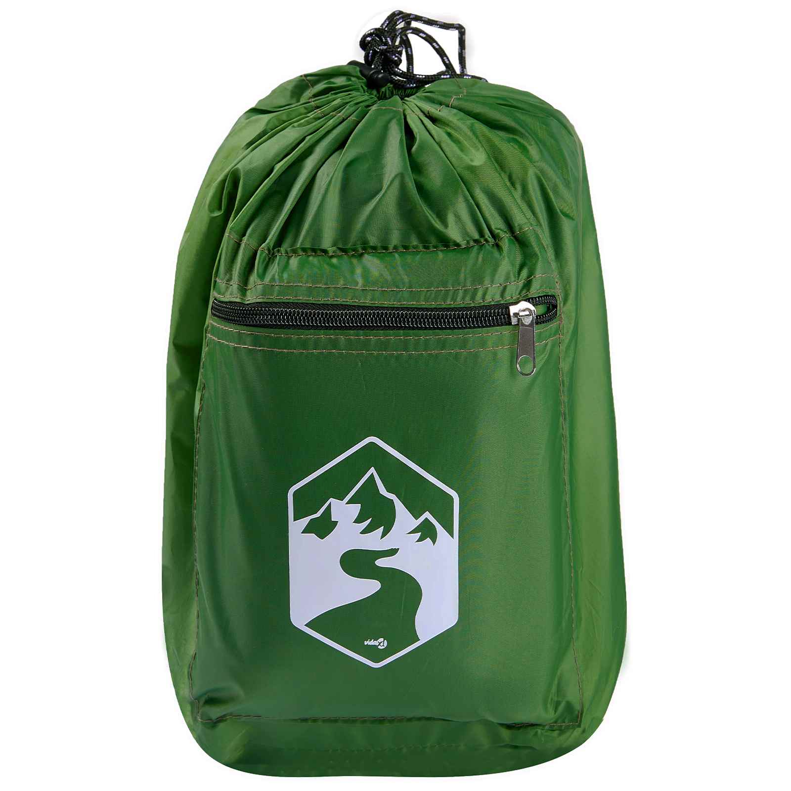 Sada Camping Stanů se střechou 2 pcs Zelená Taffeta a Tkanina - obrázek 15