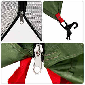Sada Camping Stanů se střechou 2 pcs Zelená Taffeta a Tkanina - obrázek 11