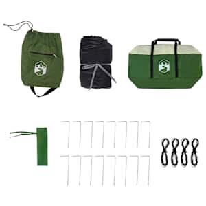 Sada Camping Stanů se střechou 2 pcs Zelená Taffeta a Tkanina - obrázek 14