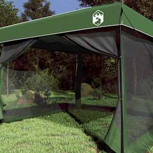 Sada Camping Stanů se střechou 2 pcs Zelená Taffeta a Tkanina - obrázek 3
