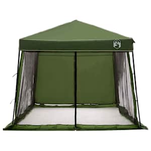 Sada Camping Stanů se střechou 2 pcs Zelená Taffeta a Tkanina - obrázek 2