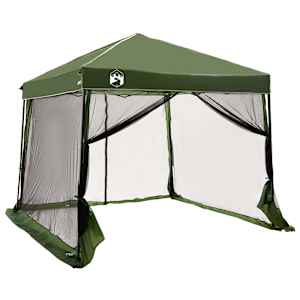Sada Camping Stanů se střechou 2 pcs Zelená Taffeta a Tkanina - obrázek 4