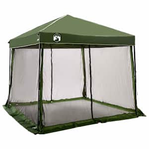 Sada Camping Stanů se střechou 2 pcs Zelená Taffeta a Tkanina - obrázek 5