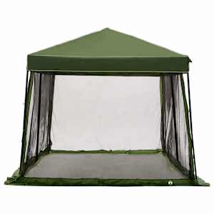 Sada Camping Stanů se střechou 2 pcs Zelená Taffeta a Tkanina - obrázek 9