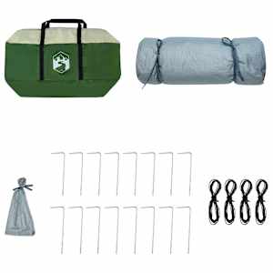 Sada Camping Stanů se střechou 2 pcs Zelená Taffeta a Tkanina - obrázek 14
