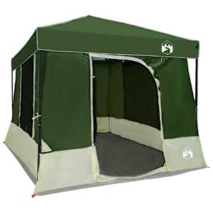 Sada Camping Stanů se střechou 2 pcs Zelená Taffeta a Tkanina - obrázek 4