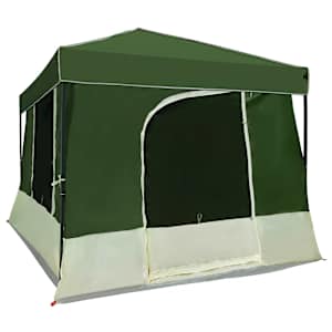 Sada Camping Stanů se střechou 2 pcs Zelená Taffeta a Tkanina - obrázek 9