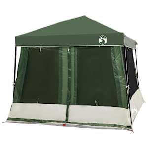 Sada Camping Stanů se střechou 2 pcs Zelená Taffeta a Tkanina - obrázek 2