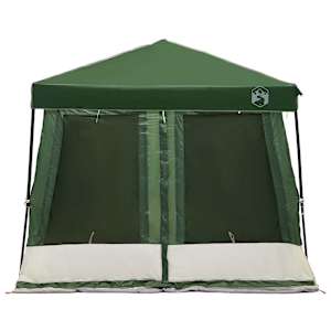 Sada Camping Stanů se střechou 2 pcs Zelená Taffeta a Tkanina - obrázek 8