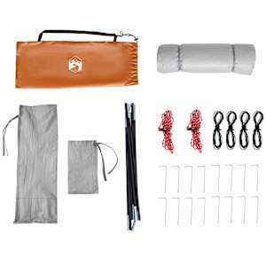 Sada Camping Stanů se střechou 2 pcs Oranžová Taffeta a Tkanina - obrázek 14