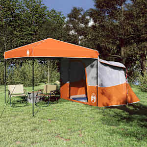 Sada Camping Stanů se střechou 2 pcs Oranžová Taffeta a Tkanina - obrázek 1