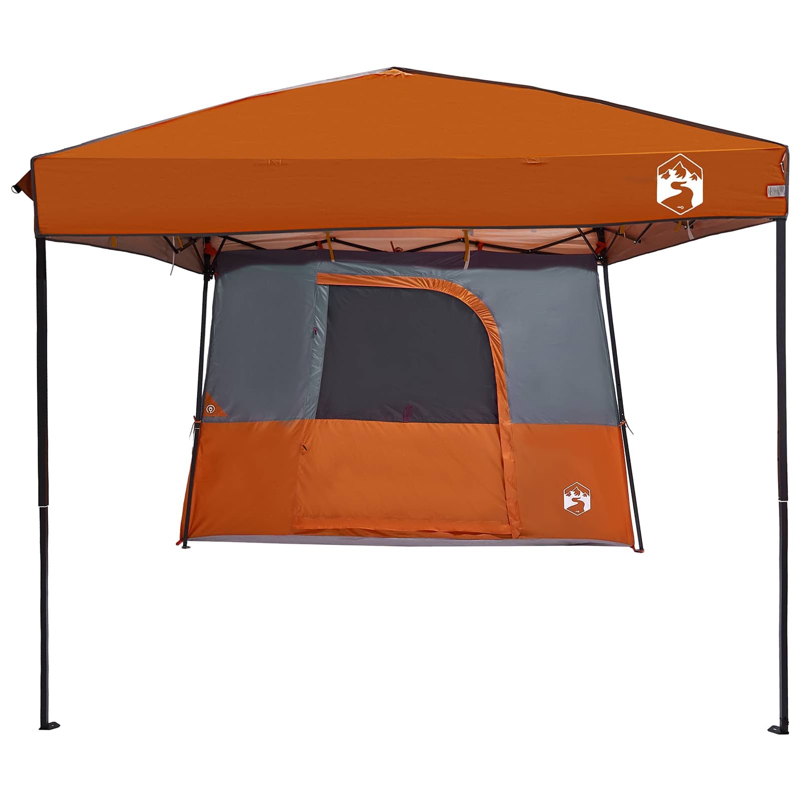 vidaXL Komplet Kamp Šotor s streho 2 pcs Oranžna Tafeta in Tkanina - slika 7