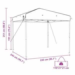 Sada Camping Stanů se střechou 2 pcs Oranžová Taffeta a Tkanina - obrázek 18