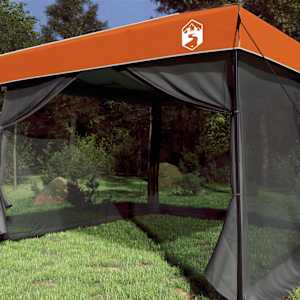 Sada Camping Stanů 2 pcs Šedá a oranžová Taffeta a Tkanina - obrázek 3