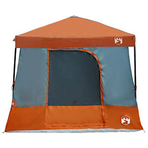Sada Camping Stanů 2 pcs Šedá a oranžová Taffeta a Tkanina - obrázek 7