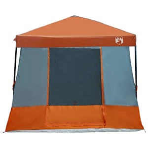 Sada Camping Stanů 2 pcs Šedá a oranžová Taffeta a Tkanina - obrázek 8
