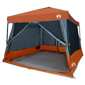 Sada Camping Stanů 2 pcs Šedá a oranžová Taffeta a Tkanina - obrázek 4