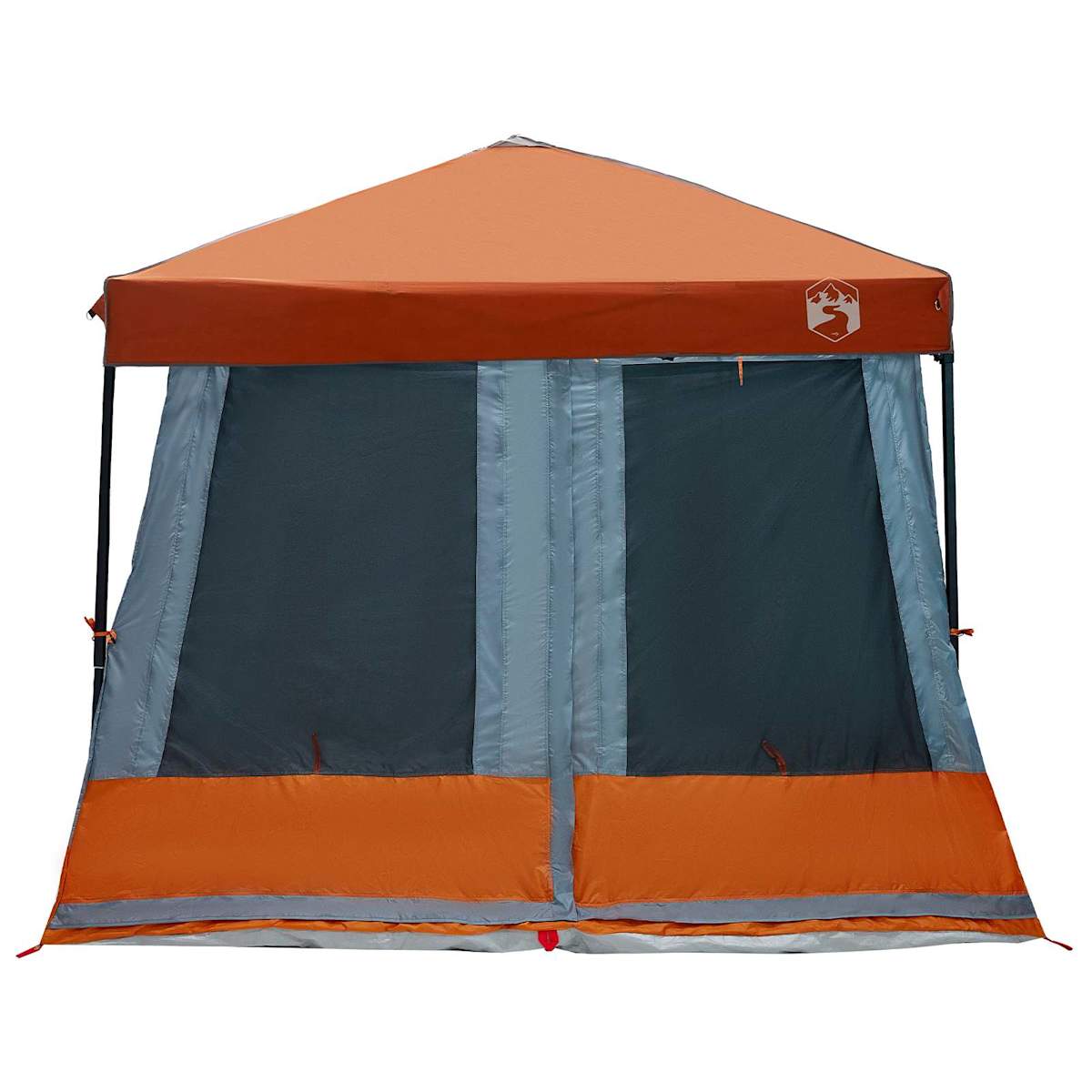 Camping Telt Sæt 2 stk. 5-personers Grå og orange - Billede 8