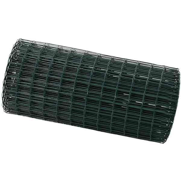 vidaXL Euroopa aed 0,6 x 10 m PVC-kaetud raud Roheline