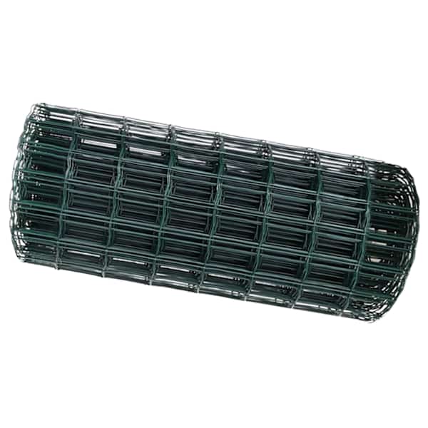 vidaXL Euroopa aed 0,8 x 25 m PVC-kaetud raud Roheline