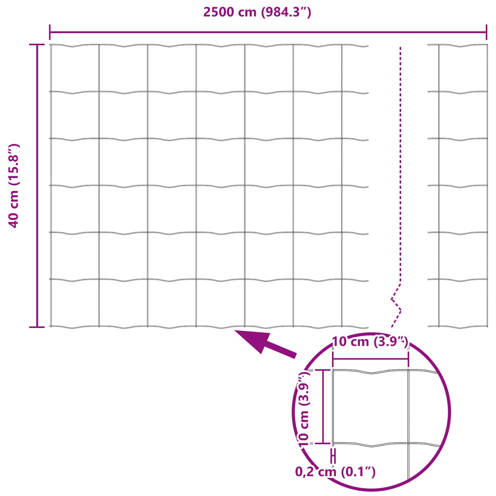 Euroopa aed Hall 0,4 x 25 m PVC-kaetud raud 66 Kõik vajalik sinu aeda ja koju! Euroopa aed Hall 0,4 x 25 m PVC-kaetud raud - Image 9