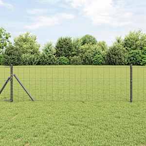 Euro plot 0,6 x 25 m Železo potažené PVC Šedá - obrázek 1