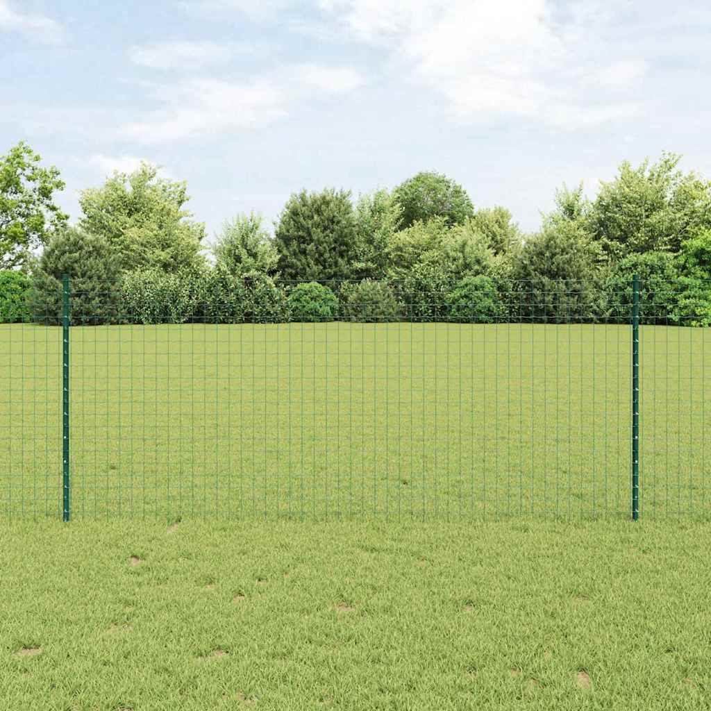 Strieborné plotové stĺpy 22 pcs Zelená 50 x 1 m Kov 3335918