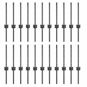 Plotový sloupek. 22 pcs Šedá 80 cm Ocel - obrázek 2