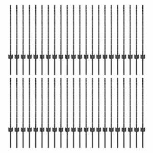 vidaXL Maatrikse posti 44 tk Hall 120 cm Pulberv&auml;rvitud teras