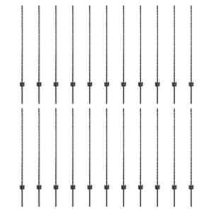 vidaXL Maatrikse posti 22 tk Hall 160 cm Pulberv&auml;rvitud teras