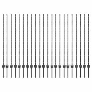 vidaXL Maatrikse posti 22 tk Hall 180 cm Pulberv&auml;rvitud teras