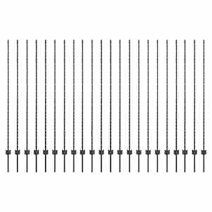 vidaXL Maatrikse posti 22 tk Hall 200 cm Pulberv&auml;rvitud teras